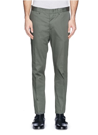Main View - Click To Enlarge - LANVIN - Compact cotton satin chinos