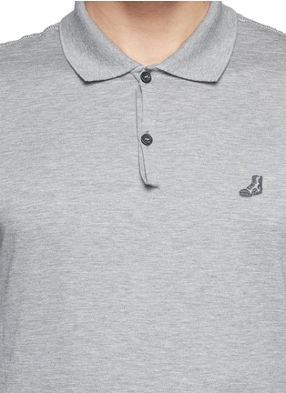 Detail View - Click To Enlarge - LANVIN - Sneaker logo cotton polo shirt
