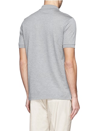 Back View - Click To Enlarge - LANVIN - Sneaker logo cotton polo shirt