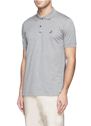 Front View - Click To Enlarge - LANVIN - Sneaker logo cotton polo shirt