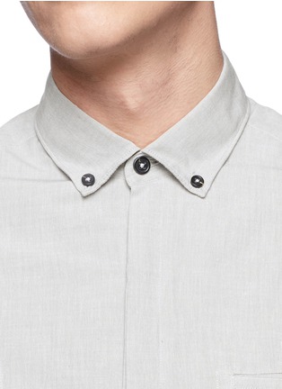 Detail View - Click To Enlarge - LANVIN - Button down collar chambray shirt
