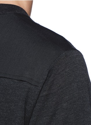 Detail View - Click To Enlarge - LANVIN - Contrast yoke and elbow patch sweater