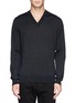 Main View - Click To Enlarge - LANVIN - Contrast yoke and elbow patch sweater
