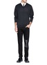 Figure View - Click To Enlarge - LANVIN - Contrast yoke and elbow patch sweater