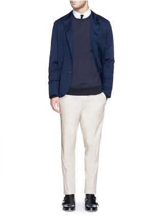 Figure View - Click To Enlarge - LANVIN - Cotton slim fit chinos