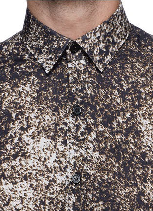Detail View - Click To Enlarge - LANVIN - Paint print cotton poplin shirt