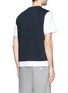 Back View - Click To Enlarge - MARNI - Structured cuff hem cotton poplin T-shirt