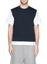 Main View - Click To Enlarge - MARNI - Structured cuff hem cotton poplin T-shirt