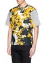 Front View - Click To Enlarge - MARNI - Ink splash print bonded jersey T-shirt