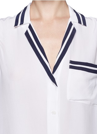 Detail View - Click To Enlarge - EQUIPMENT - Keira stripe detail sleeveless shirt