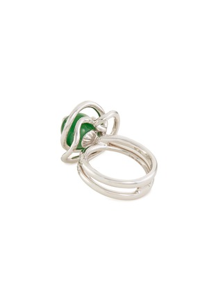 Figure View - Click To Enlarge - SAMUEL KUNG - Diamond jade 18k white gold ring