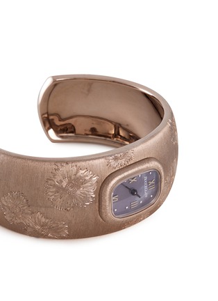 Detail View - Click To Enlarge - BUCCELLATI - 'Cleopatra Poetic Blossom' 18k white gold cuff watch
