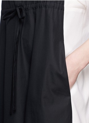 Detail View - Click To Enlarge - SEE BY CHLOÉ - Ruffled shoulder drawstring waist dress