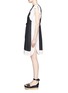 Figure View - Click To Enlarge - SEE BY CHLOÉ - Ruffled shoulder drawstring waist dress