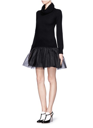 Figure View - Click To Enlarge - ALICE & OLIVIA - Turtleneck tulle dress