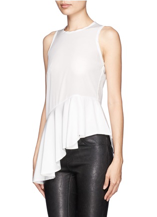 Front View - Click To Enlarge - MO&CO. EDITION 10 - Asymmetric peplum top