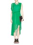 Detail View - Click To Enlarge - MO&CO. EDITION 10 - Side ruffle maxi dress