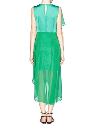 Back View - Click To Enlarge - MO&CO. EDITION 10 - Side ruffle maxi dress