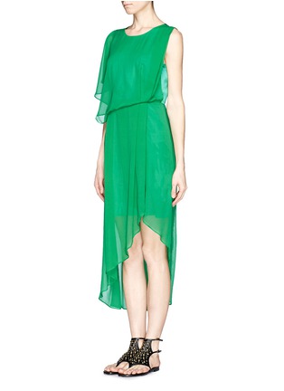 Figure View - Click To Enlarge - MO&CO. EDITION 10 - Side ruffle maxi dress