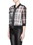 Front View - Click To Enlarge - MO&CO. EDITION 10 - Sheer check print bomber jacket