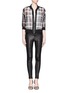 Figure View - Click To Enlarge - MO&CO. EDITION 10 - Sheer check print bomber jacket