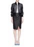 Figure View - Click To Enlarge - MO&CO. EDITION 10 - Leather wrap pencil skirt