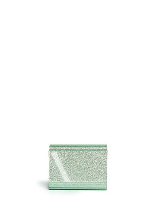 Back View - Click To Enlarge - JIMMY CHOO - Candy glitter acrylic chain clutch 