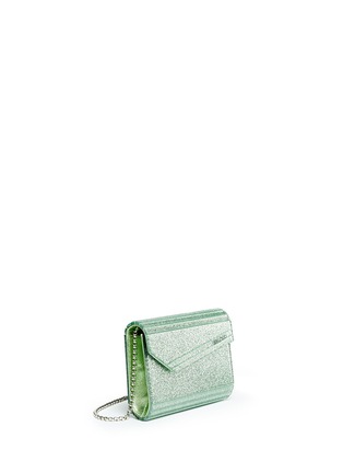 Figure View - Click To Enlarge - JIMMY CHOO - Candy glitter acrylic chain clutch 