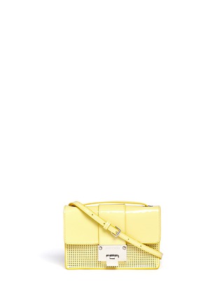 Main View - Click To Enlarge - JIMMY CHOO - Rebel perforated patent leather satchel