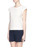 Front View - Click To Enlarge - MO&CO. EDITION 10 - Keyhole back cap sleeve top