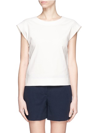 Main View - Click To Enlarge - MO&CO. EDITION 10 - Keyhole back cap sleeve top