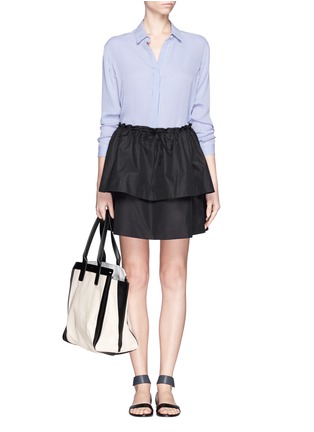 Figure View - Click To Enlarge - SEE BY CHLOÉ - Cotton poplin tiered skirt
