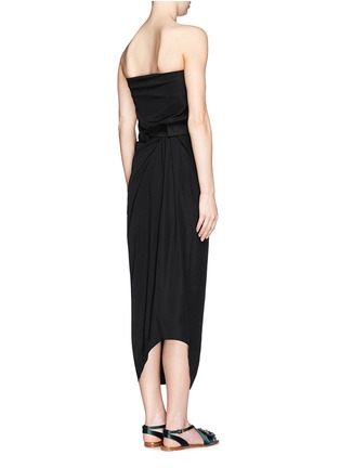 Back View - Click To Enlarge - MO&CO. EDITION 10 - Back drape strapless dress