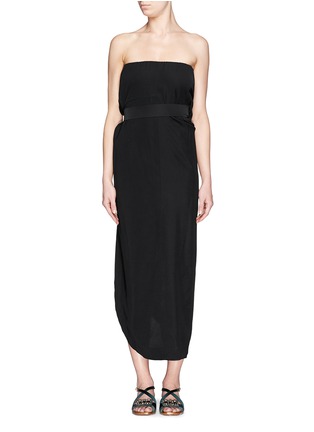 Main View - Click To Enlarge - MO&CO. EDITION 10 - Back drape strapless dress