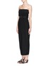 Figure View - Click To Enlarge - MO&CO. EDITION 10 - Back drape strapless dress