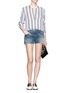 Figure View - Click To Enlarge - CURRENT/ELLIOTT - 'The Boyfriend' pinstriped shorts