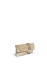 Figure View - Click To Enlarge - JIMMY CHOO - Chandra chain metallic suede clutch