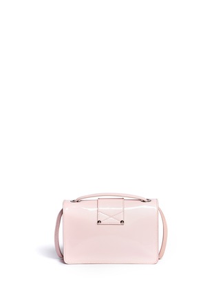 Back View - Click To Enlarge - JIMMY CHOO - 'Rebel' perforated patent leather satchel