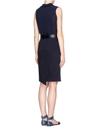 Back View - Click To Enlarge - MO&CO. EDITION 10 - Plunge V-neck wrap dress