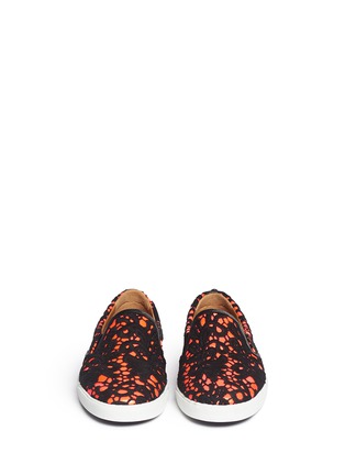Figure View - Click To Enlarge - JIMMY CHOO - Demi guipure lace patent leather slip-ons