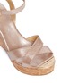 Detail View - Click To Enlarge - JIMMY CHOO - Papyrus cracked pearlescent leather wedge sandals