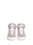 Figure View - Click To Enlarge - PIERRE HARDY - Perforated pearlescent leather sneakers