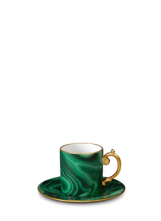 Main View - Click To Enlarge - L'OBJET - Malachite espresso cup and saucer set