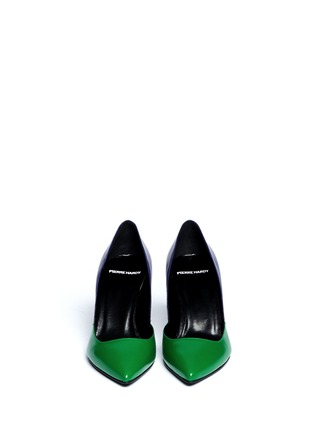 Figure View - Click To Enlarge - PIERRE HARDY - Bi-colour point-toe leather pumps