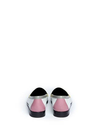 Back View - Click To Enlarge - PIERRE HARDY - Colour block leather slip-ons