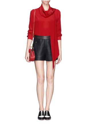 Figure View - Click To Enlarge - SEE BY CHLOÉ - Scarf collar combo silk top