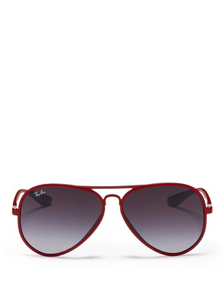 Main View - Click To Enlarge - RAY-BAN - Acetate coat wire aviator sunglasses