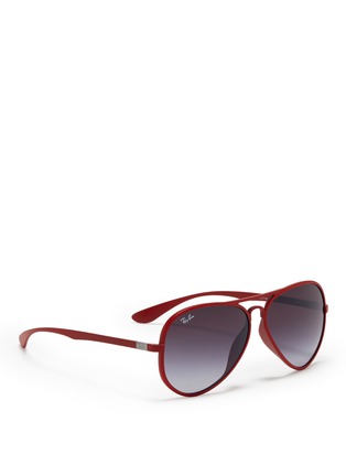 Figure View - Click To Enlarge - RAY-BAN - Acetate coat wire aviator sunglasses