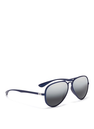 Figure View - Click To Enlarge - RAY-BAN - Acetate coat wire aviator sunglasses