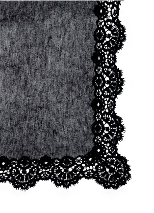 Detail View - Click To Enlarge - FALIERO SARTI - 'Camelia' lace border wool-cashmere scarf